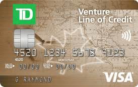 td venture line of credit card.